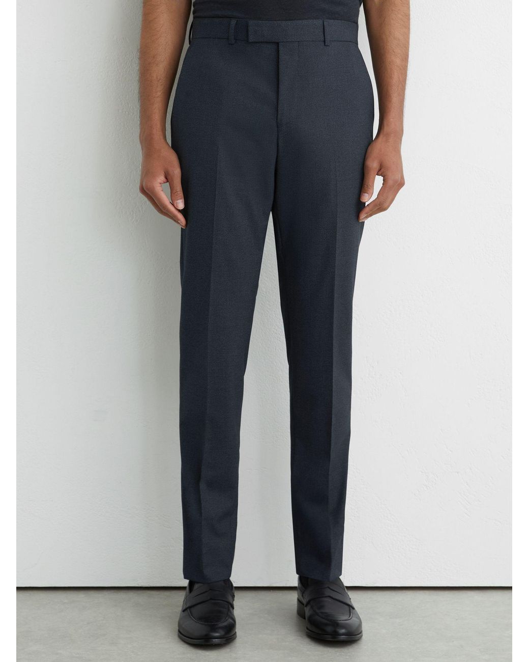 Reiss Blue Graduate Tailored-Fit Suit Trousers for men