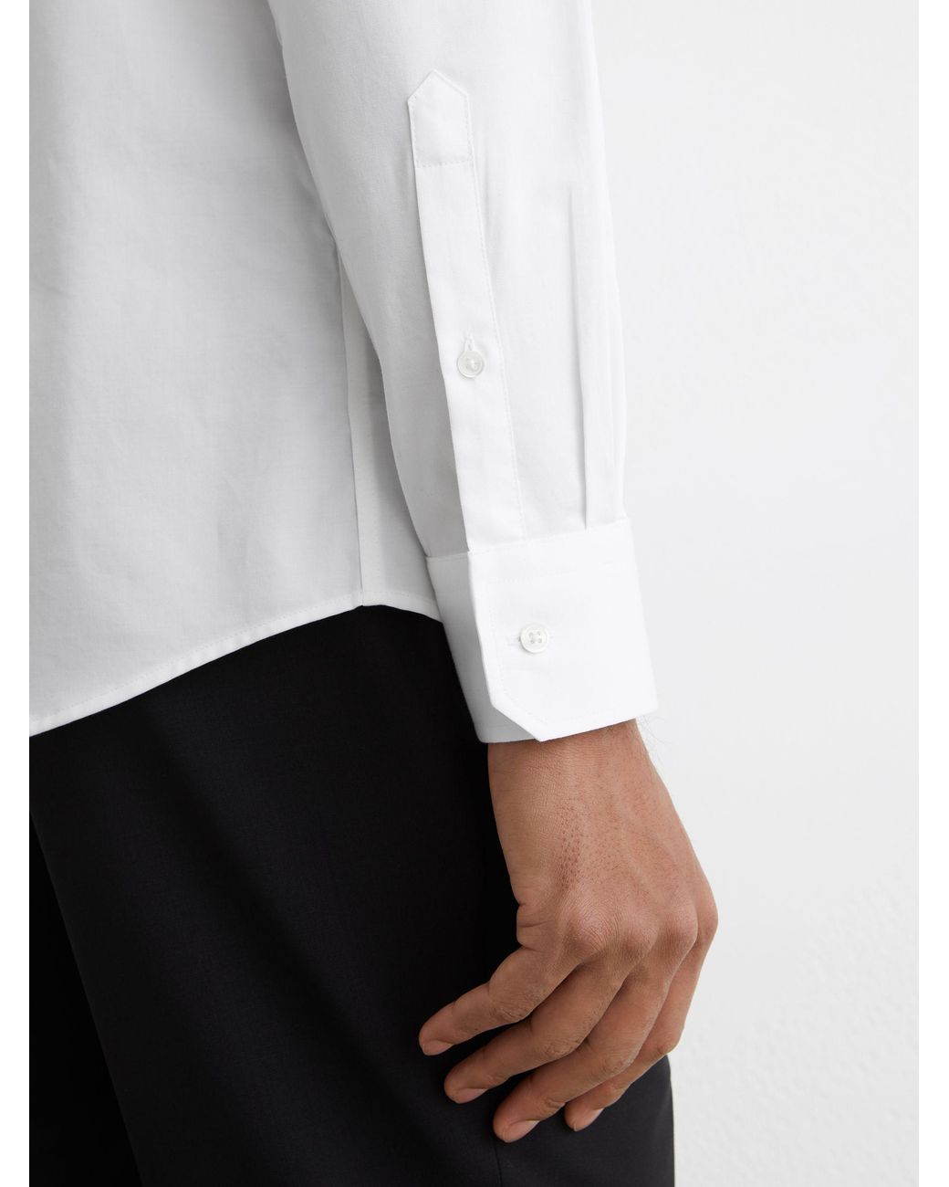 Reiss Black Marcelular Fit Cotton Dinner Shirt for men
