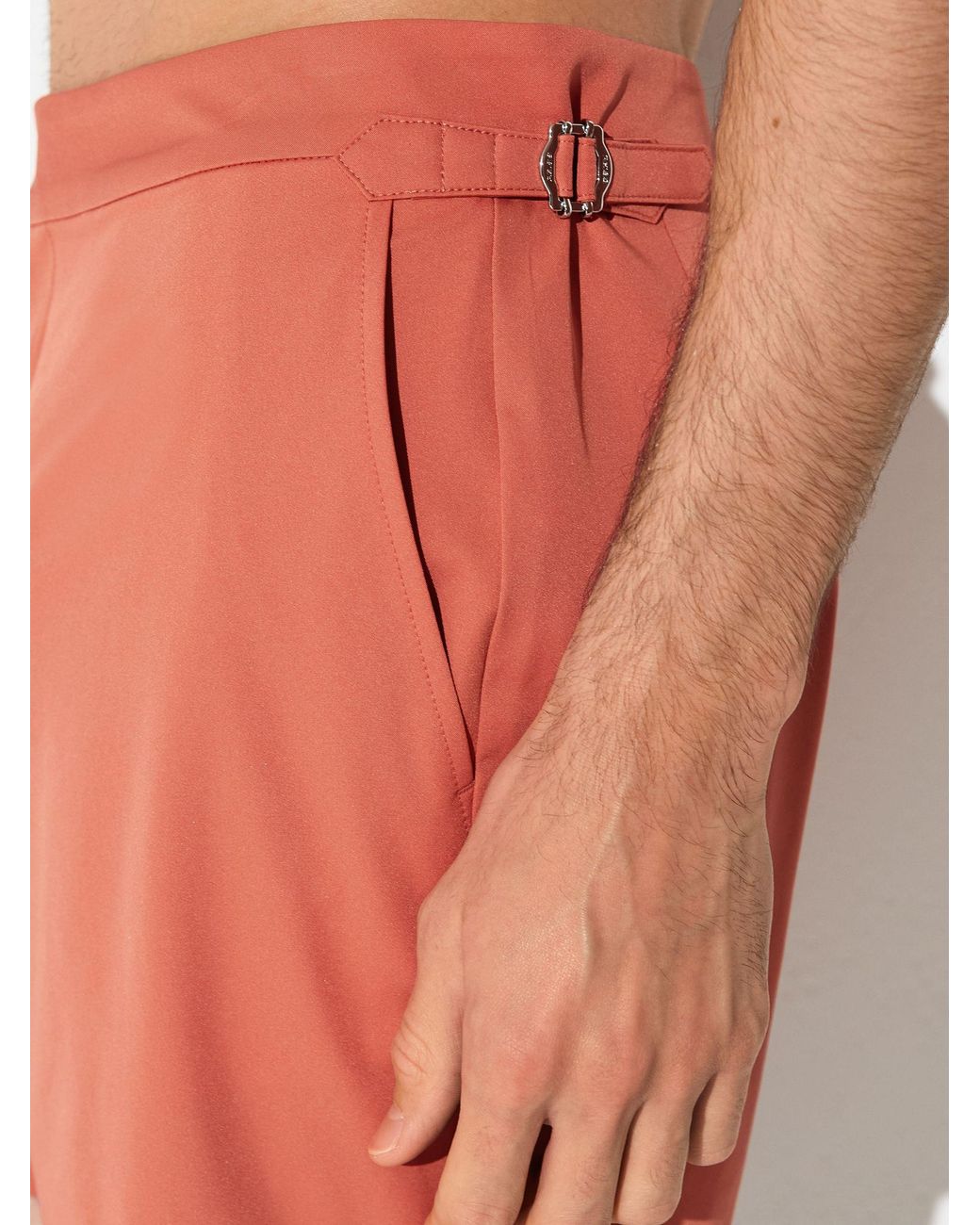 Reiss Brown Sun - Dusty Orange Side-adjuster Swim Shorts, M for men