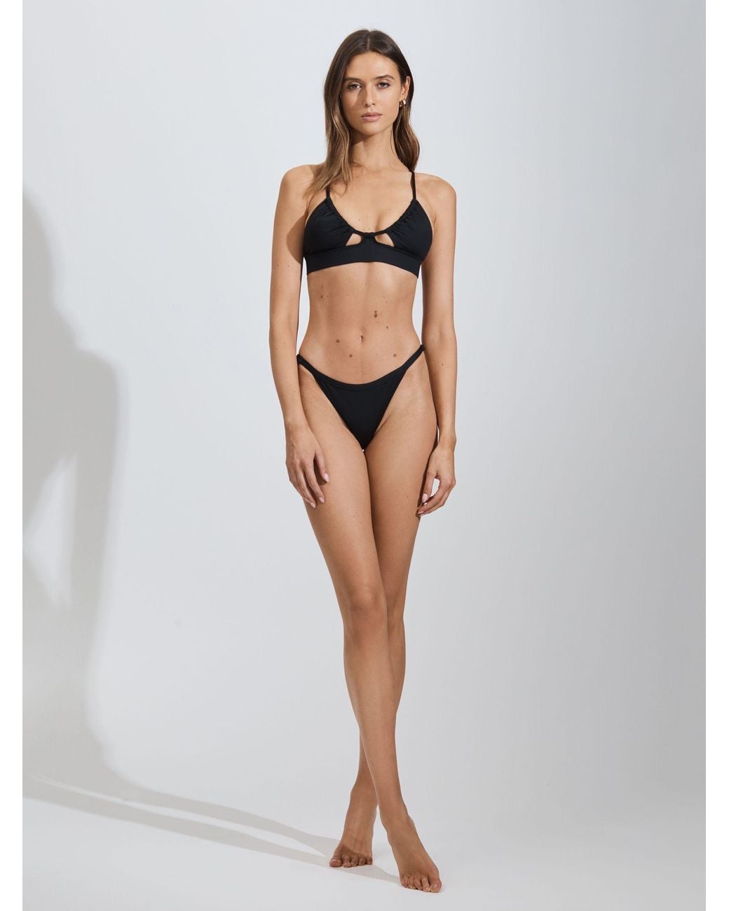 Bondi Born Black Adjustable Bikini Bottoms, - Resort & Holiday Wear