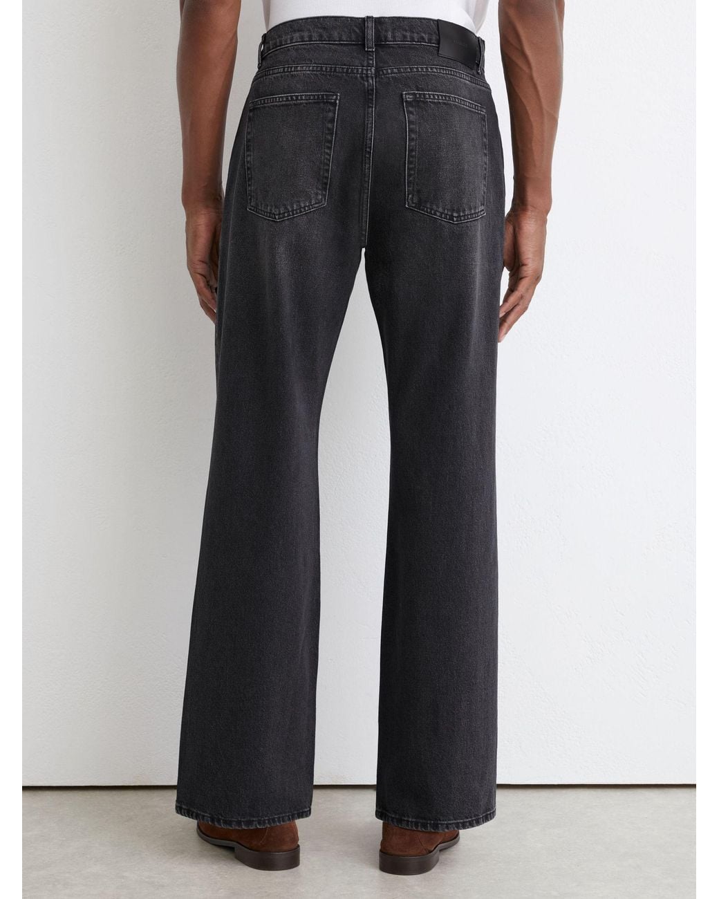 Reiss White Styles - Dark Grey Relaxed Flared-leg Jeans, 32 for men