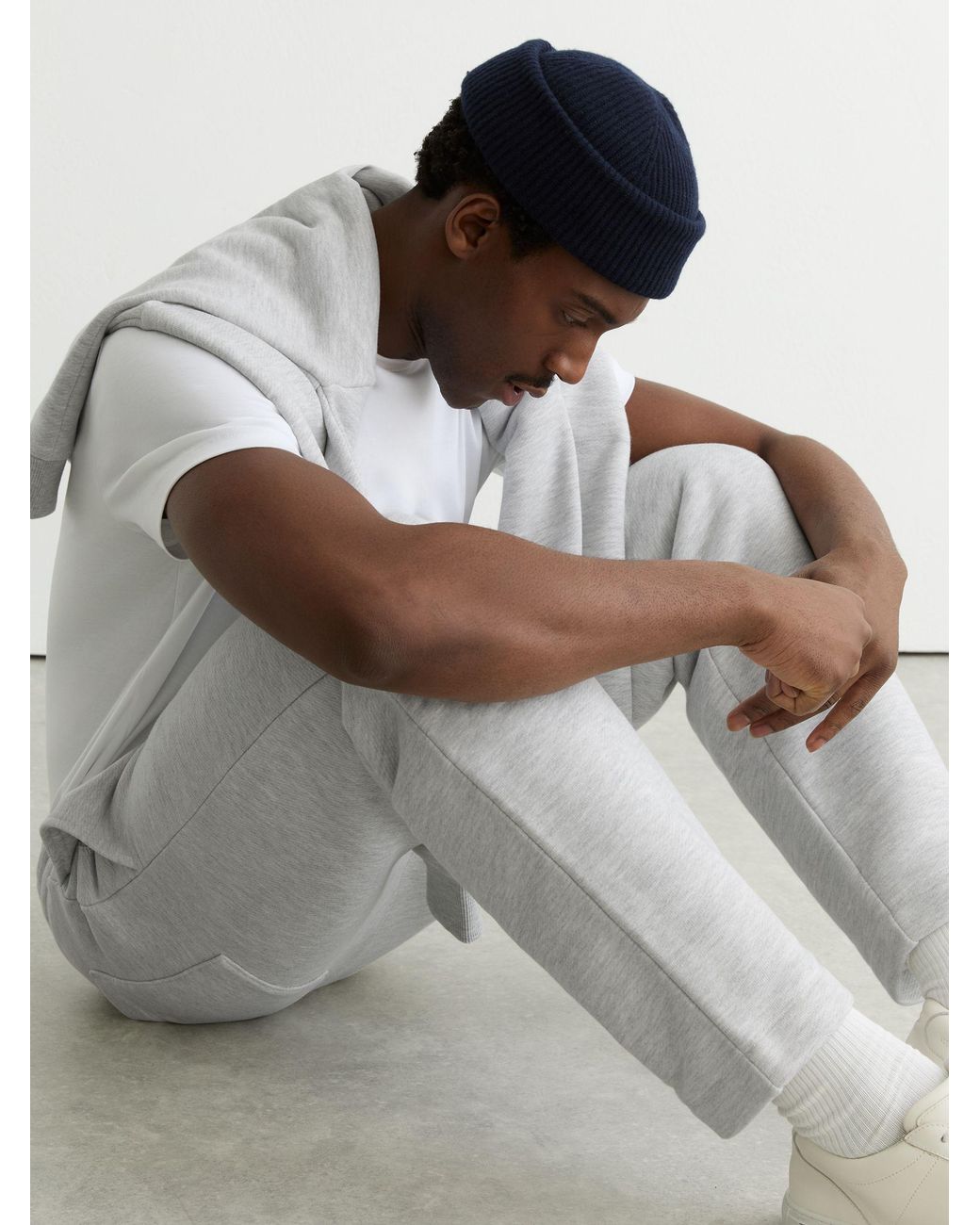 Reiss White Tanner - Grey Melange Cotton-blend Heavyweight Joggers, Xs for men
