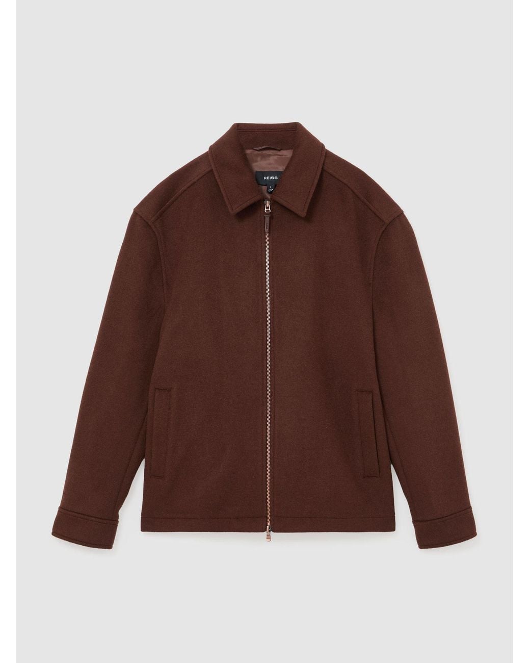 Reiss Brown Rust Foley Shirt for men