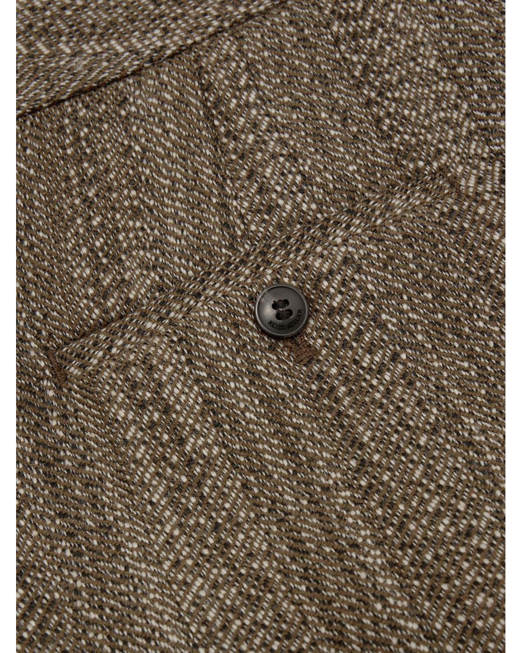 ATELIER Black Wool-Blend Textured Wide-Leg Trousers