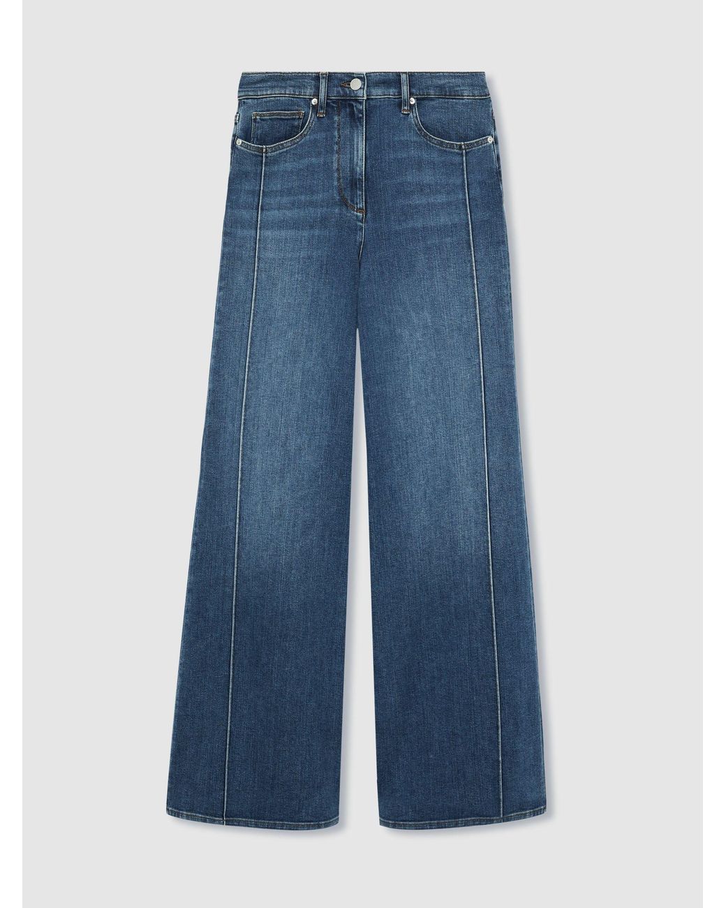 Reiss Blue Wide Leg Jeans