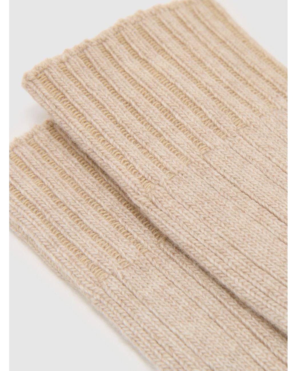 Reiss White Wool-Blend Ribbed Socks With Cashmere, S & M for men