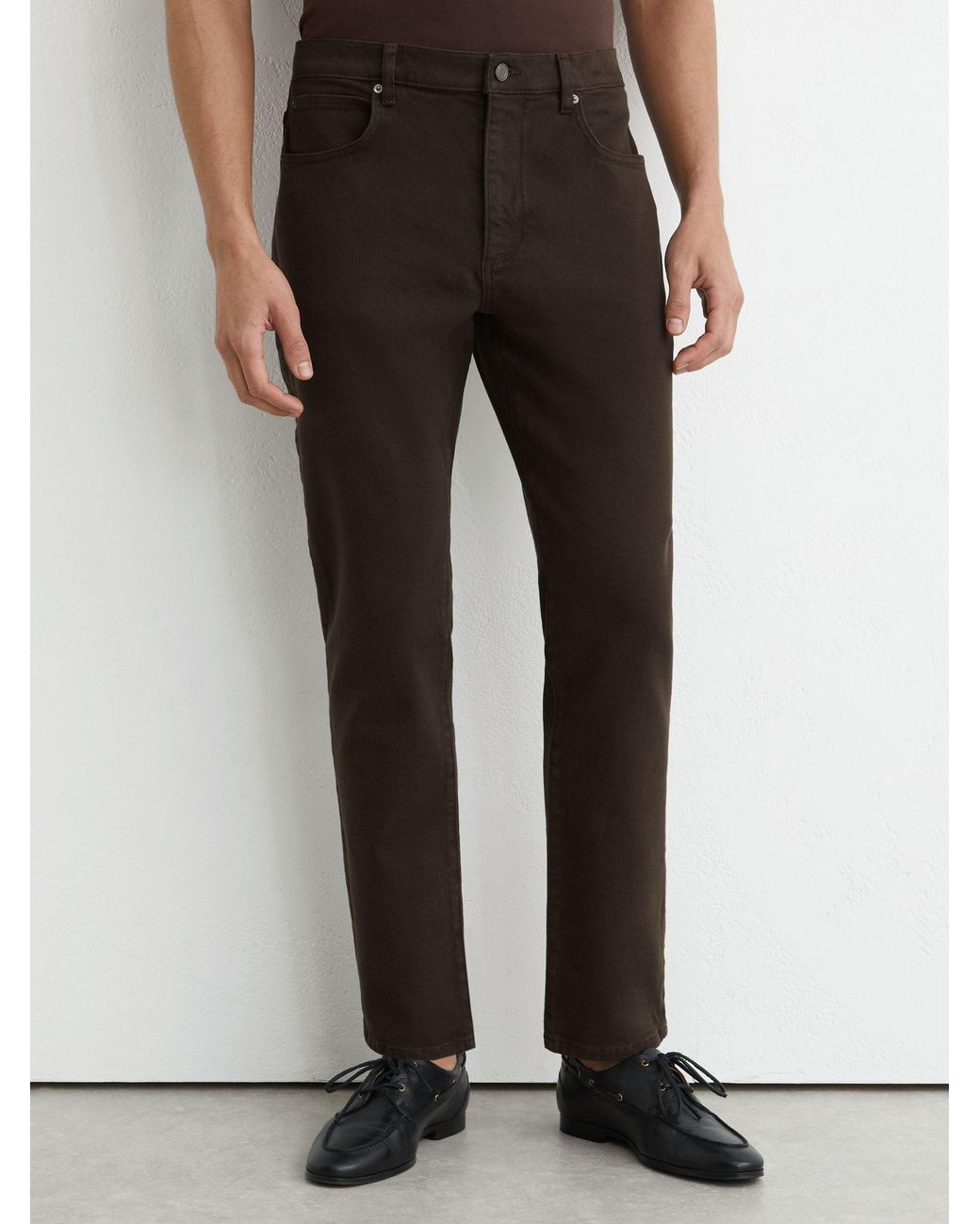 Reiss Black Soft-Stretch Straight-Leg Jeans for men