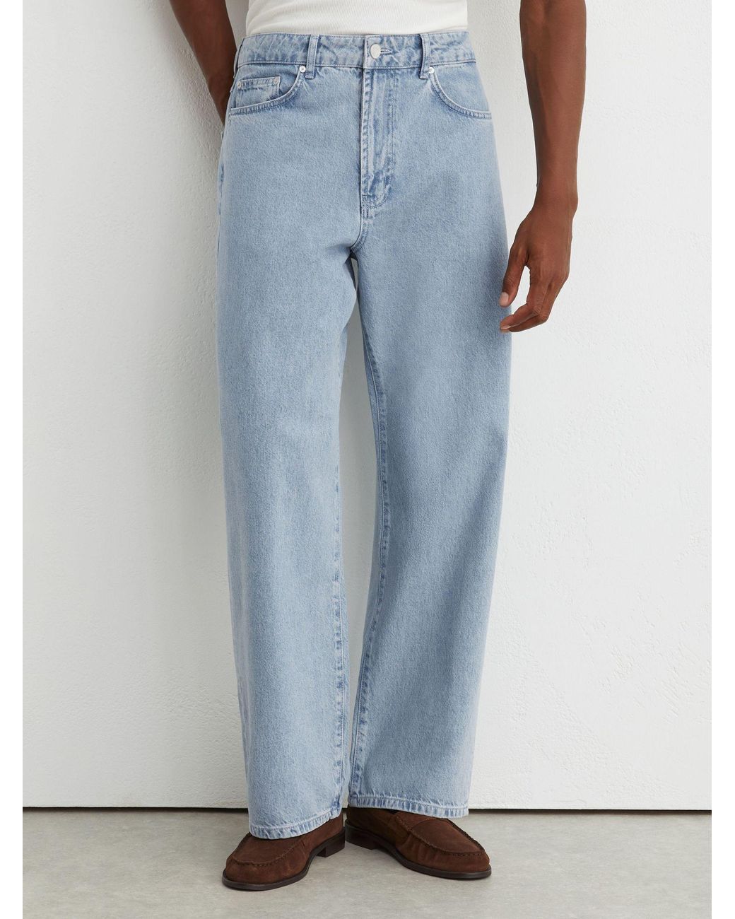 Reiss White Baggy-Fit Jeans for men