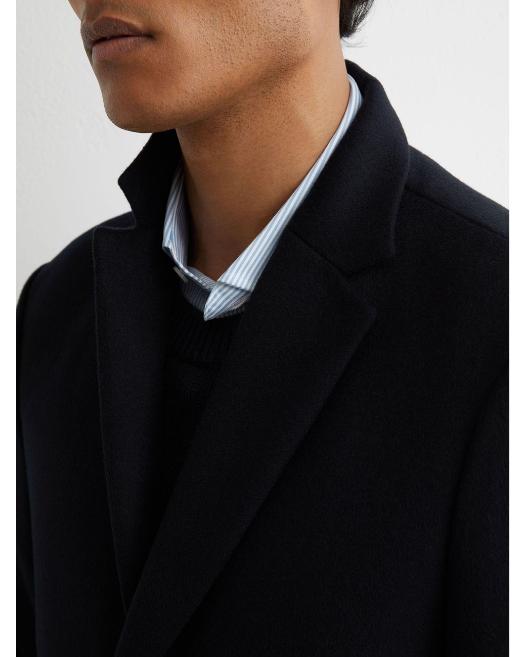 Reiss Blue Gable - Navy Single Breasted Overcoat, S for men