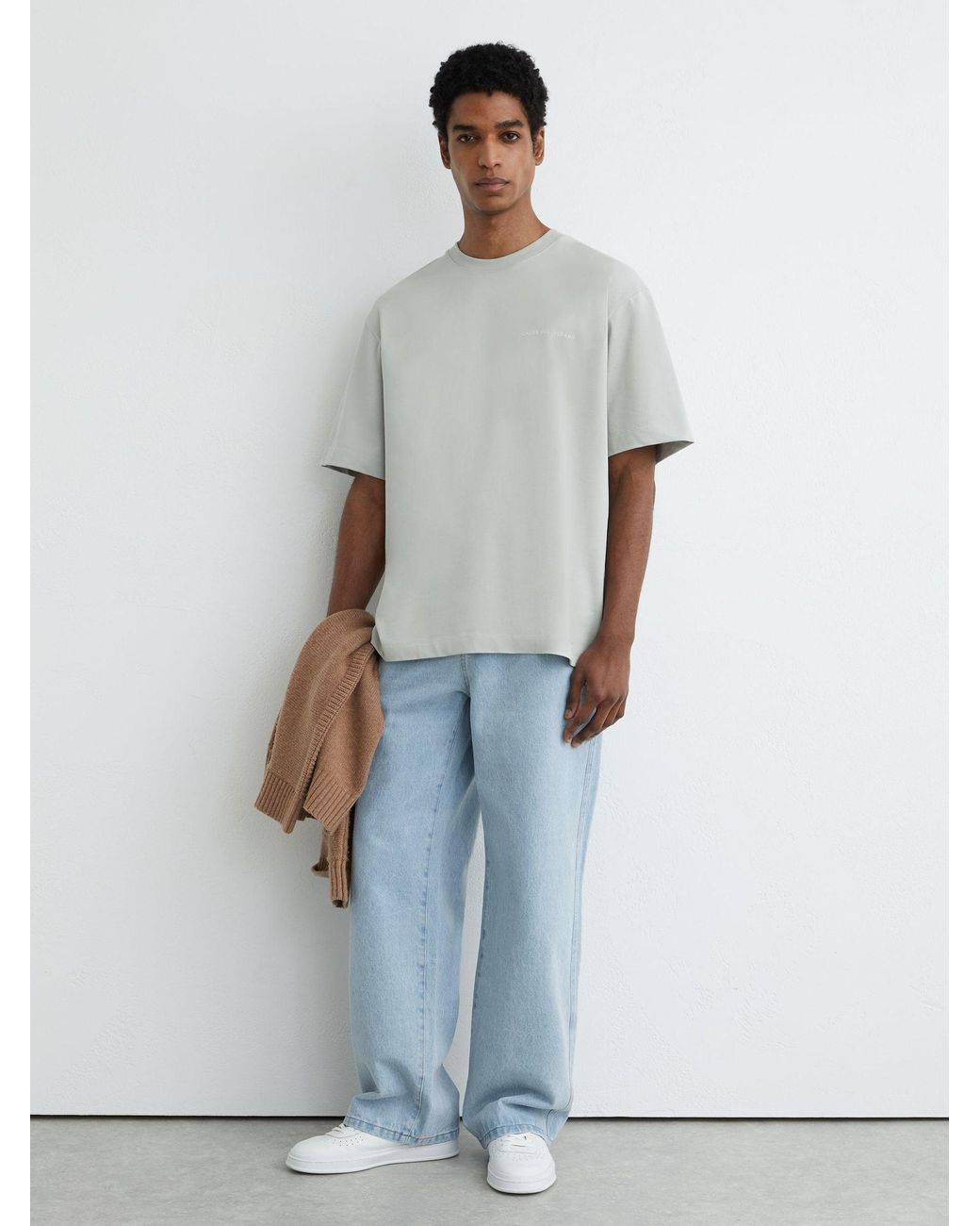 Reiss White Casa - Sage Cotton Logo Short-sleeve Relaxed T-shirt, Xxl for men