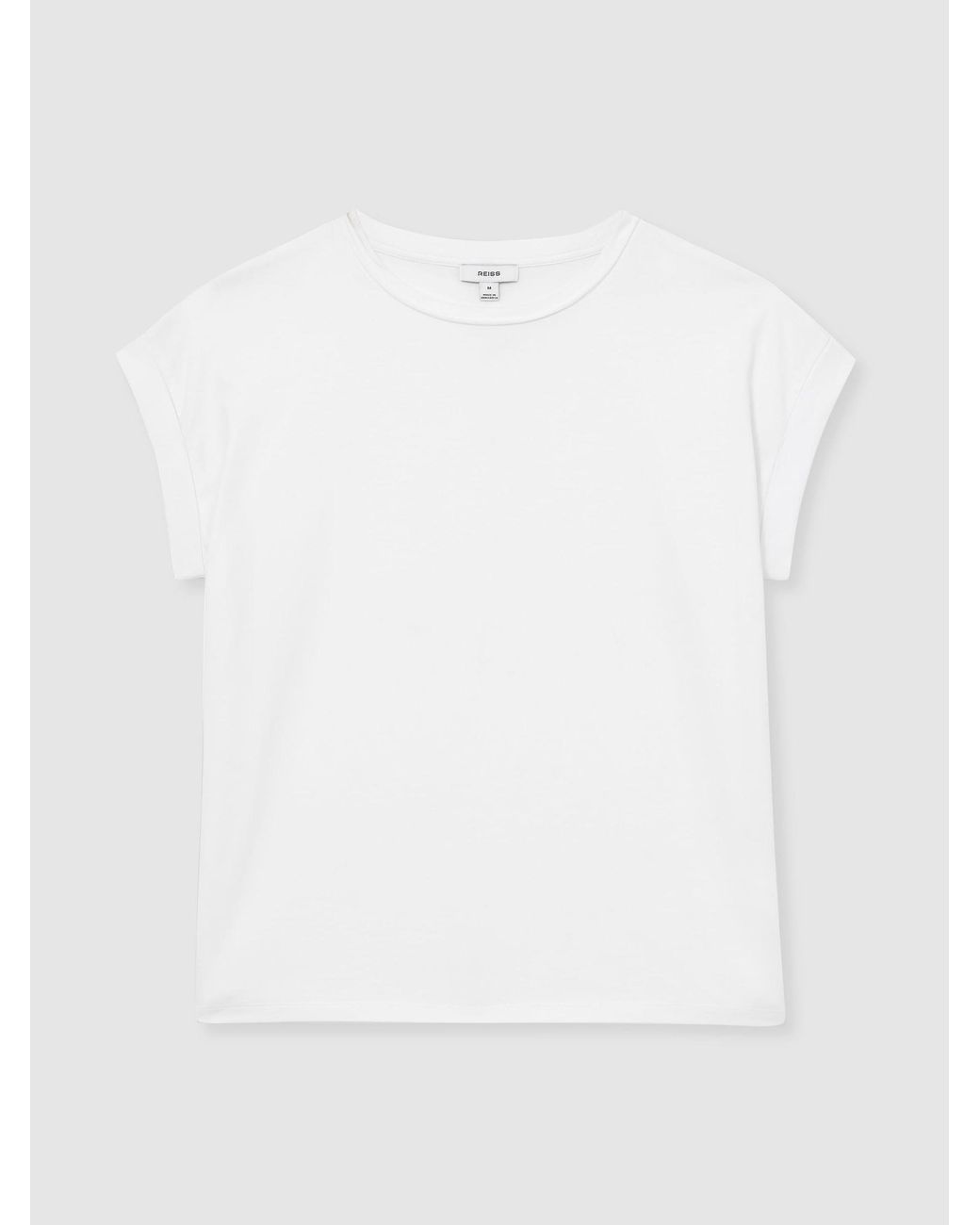 Reiss White Tommie Brushed-Cotton Crew-Neck T-Shirt