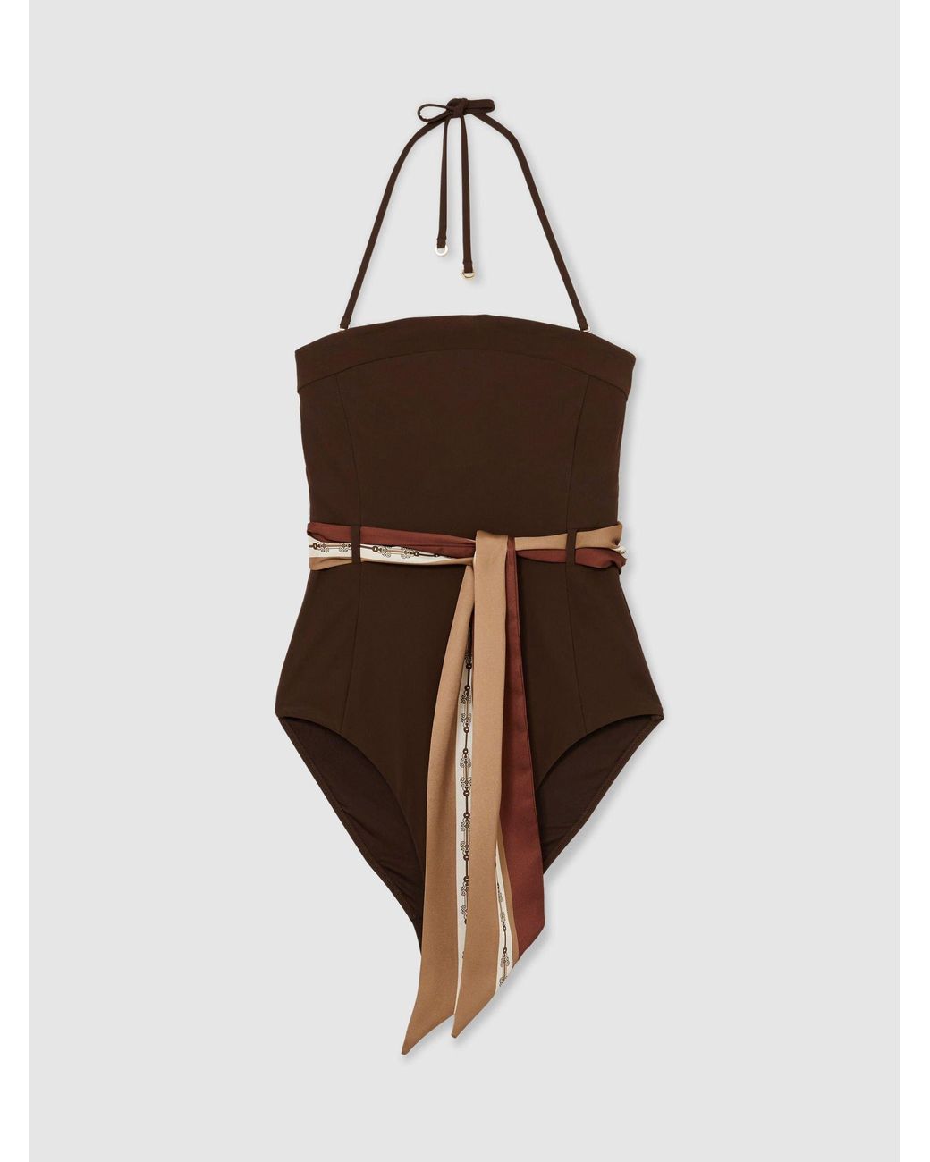Reiss Multicolor Bandeau Scarf-Tie Swimsuit