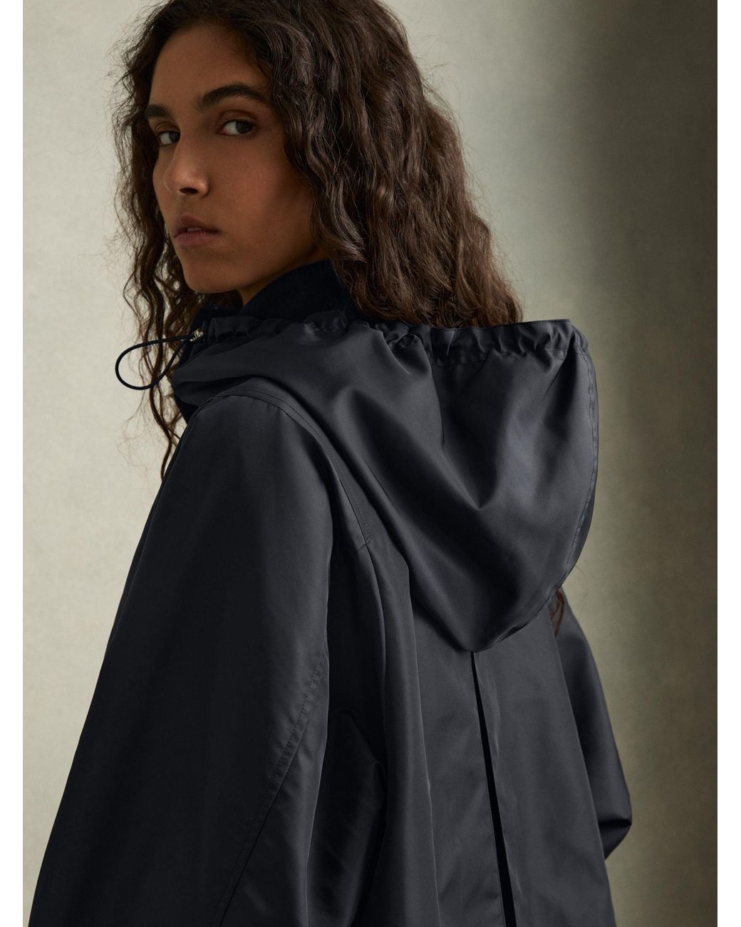 【海外限定】REISSジャケット☆Rhea Technical Water-Repellent Reiss Technical Water-Repellent Hooded Jacket in Blue | Lyst