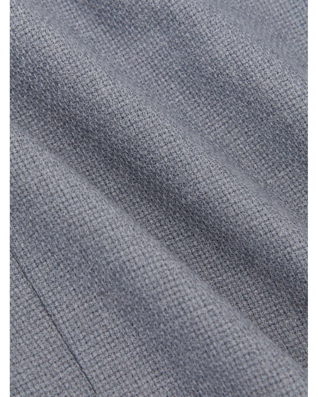 Reiss Gray Tailored-Fit Double-Breasted Blazer Wool-Blend for men