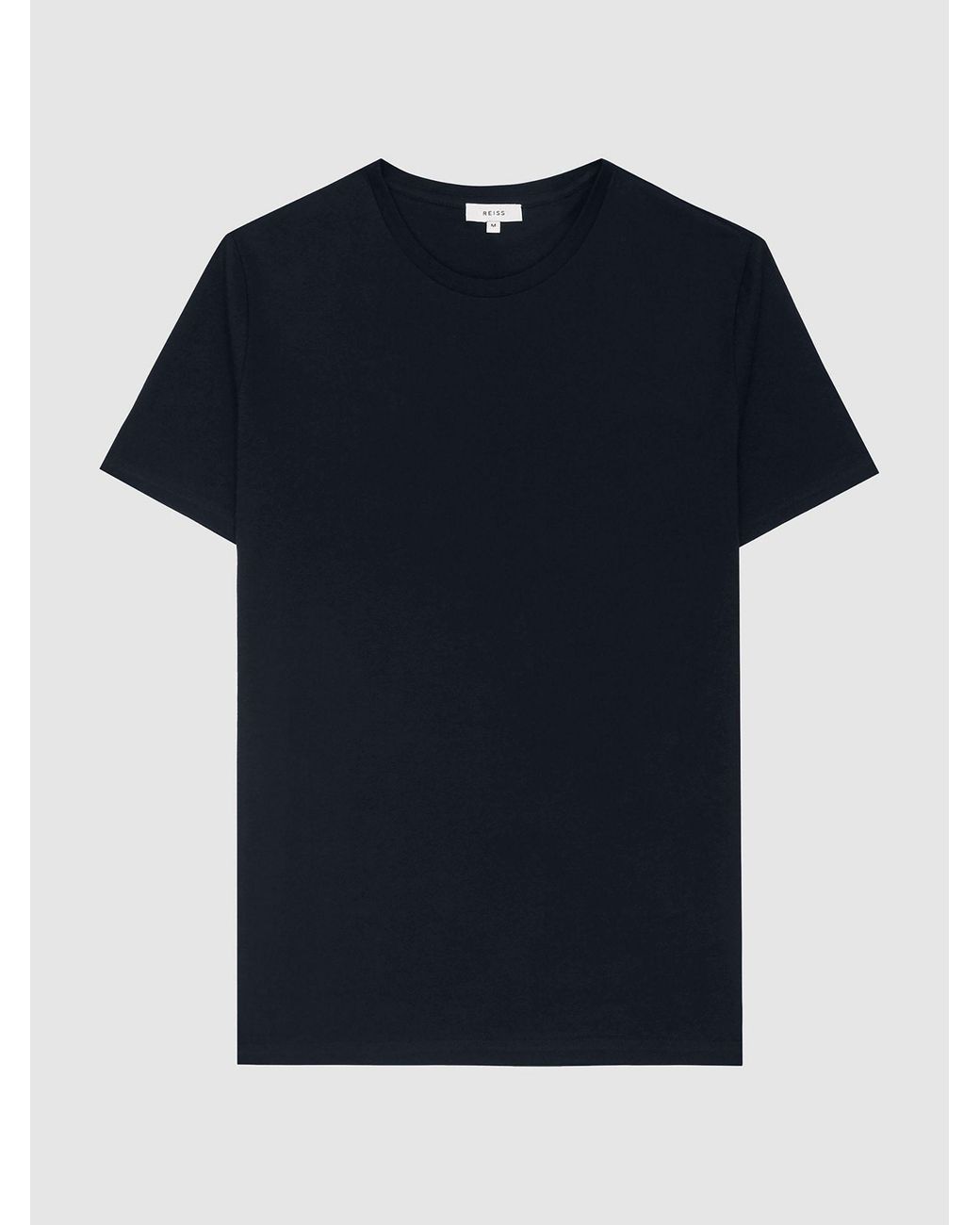 Reiss Blue Bless - Navy Marl Cotton-blend Tailored-fit T-shirt, Xl for men