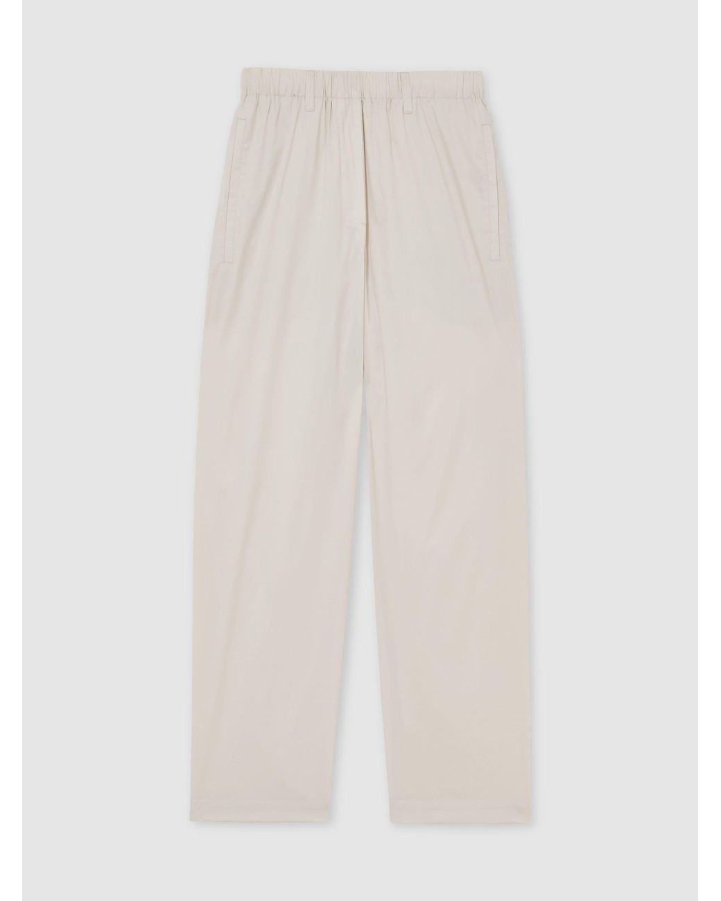 Reiss Natural Osbourne - Stone Cotton-blend Straight-leg Trousers, Us 2