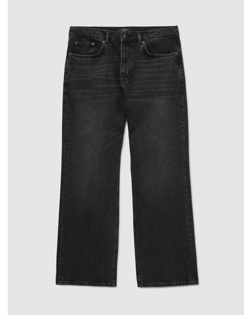 Reiss White Styles - Dark Grey Relaxed Flared-leg Jeans, 32 for men