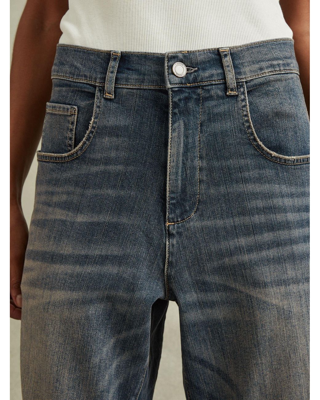 Reiss Natural Mahni Jeans Cotton Plain