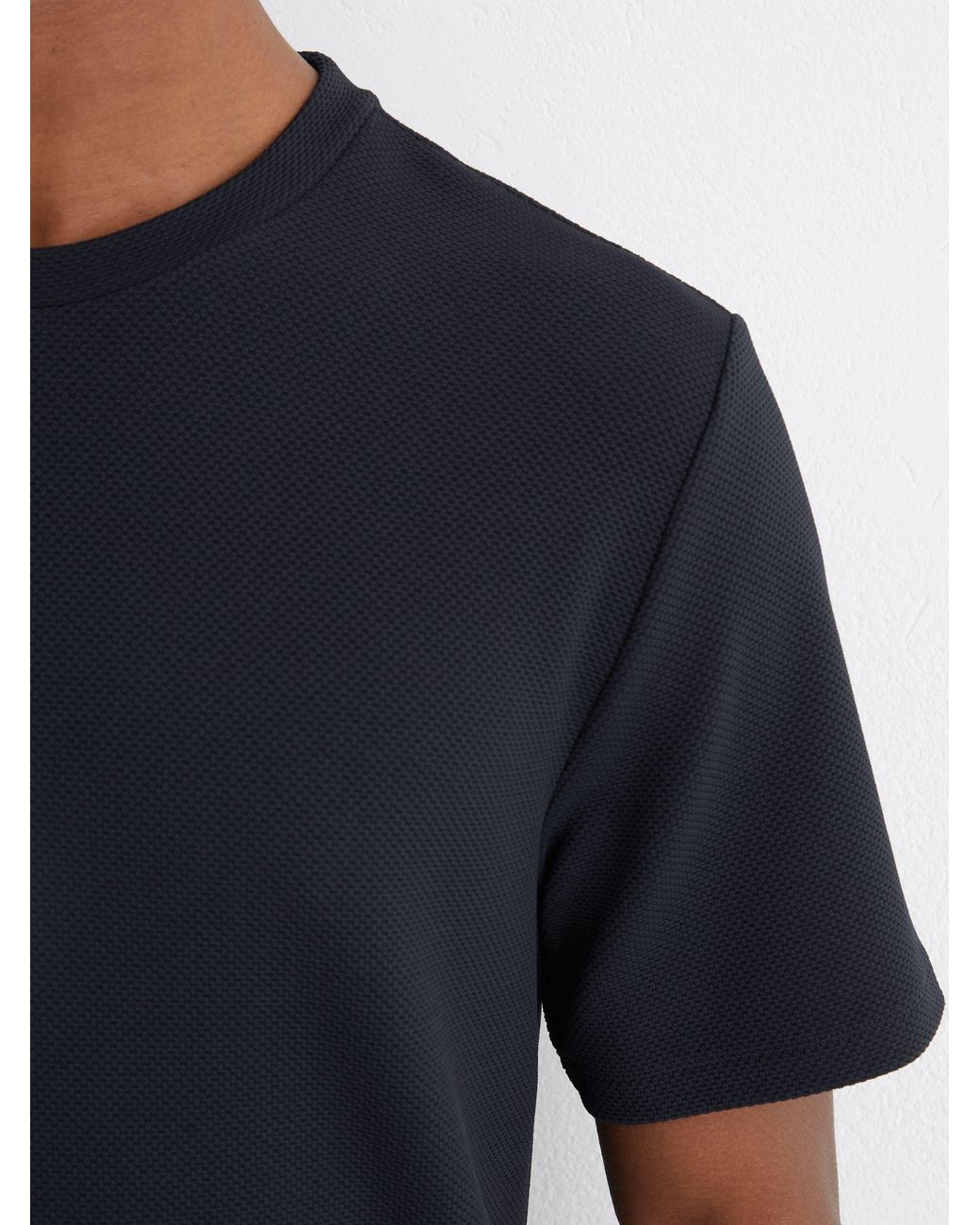 Reiss Blue Jack - Navy Textured Crew-neck Modern-fit T-shirt, S for men