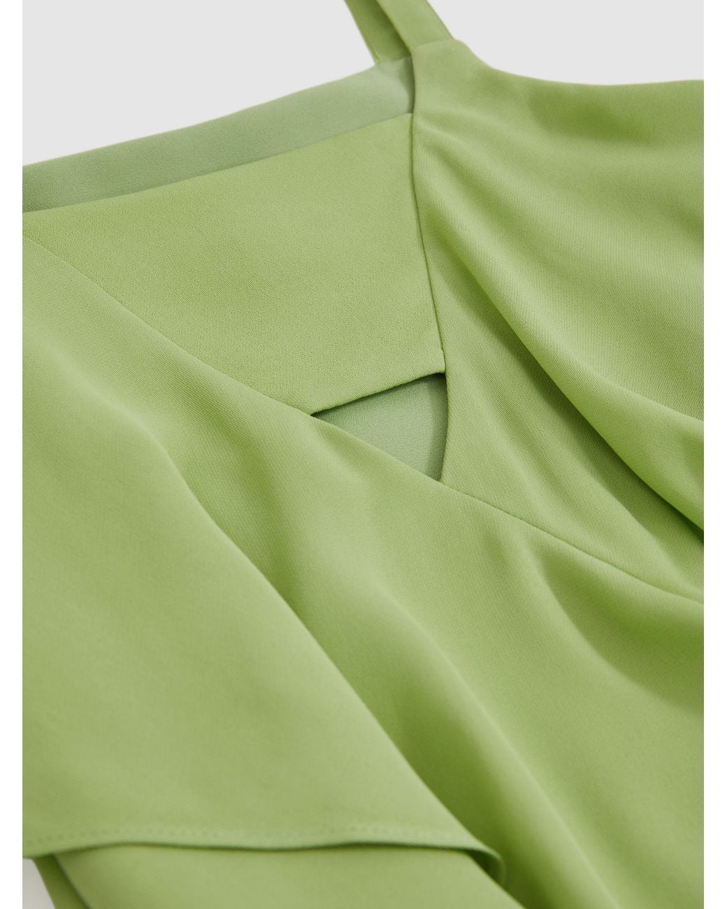 Reiss Alba Handkerchief-Hem Sleeveless Dress in Green | Lyst UK