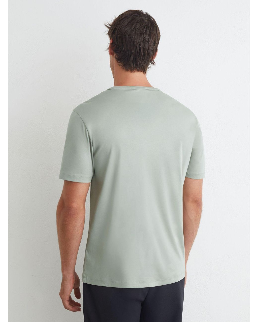 Reiss Gray Count - Light Sage Green Air-water Cotton Tailored-fit T-shirt, Xxl for men