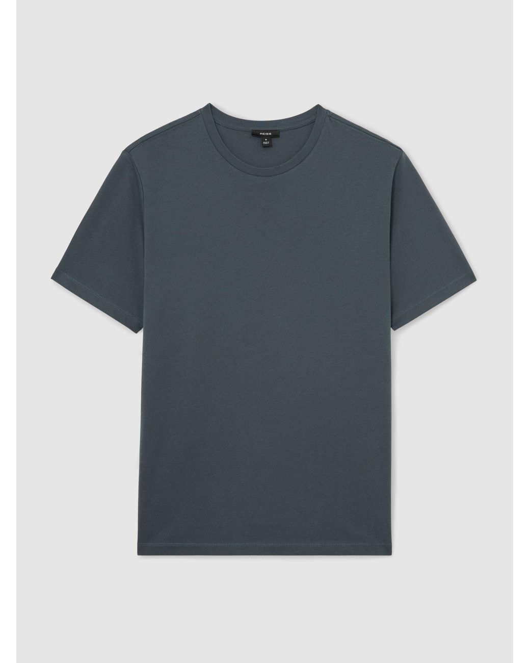 Reiss Gray Cotton Crew-Neck T-Shirt for men