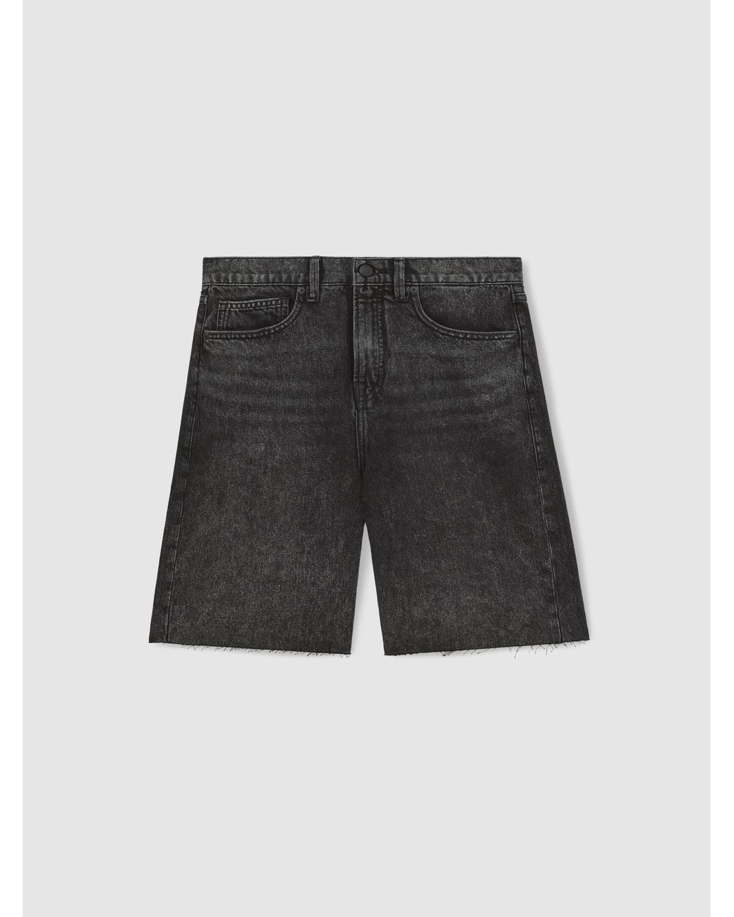 GOOD AMERICAN Black Good Denim Bermuda Shorts