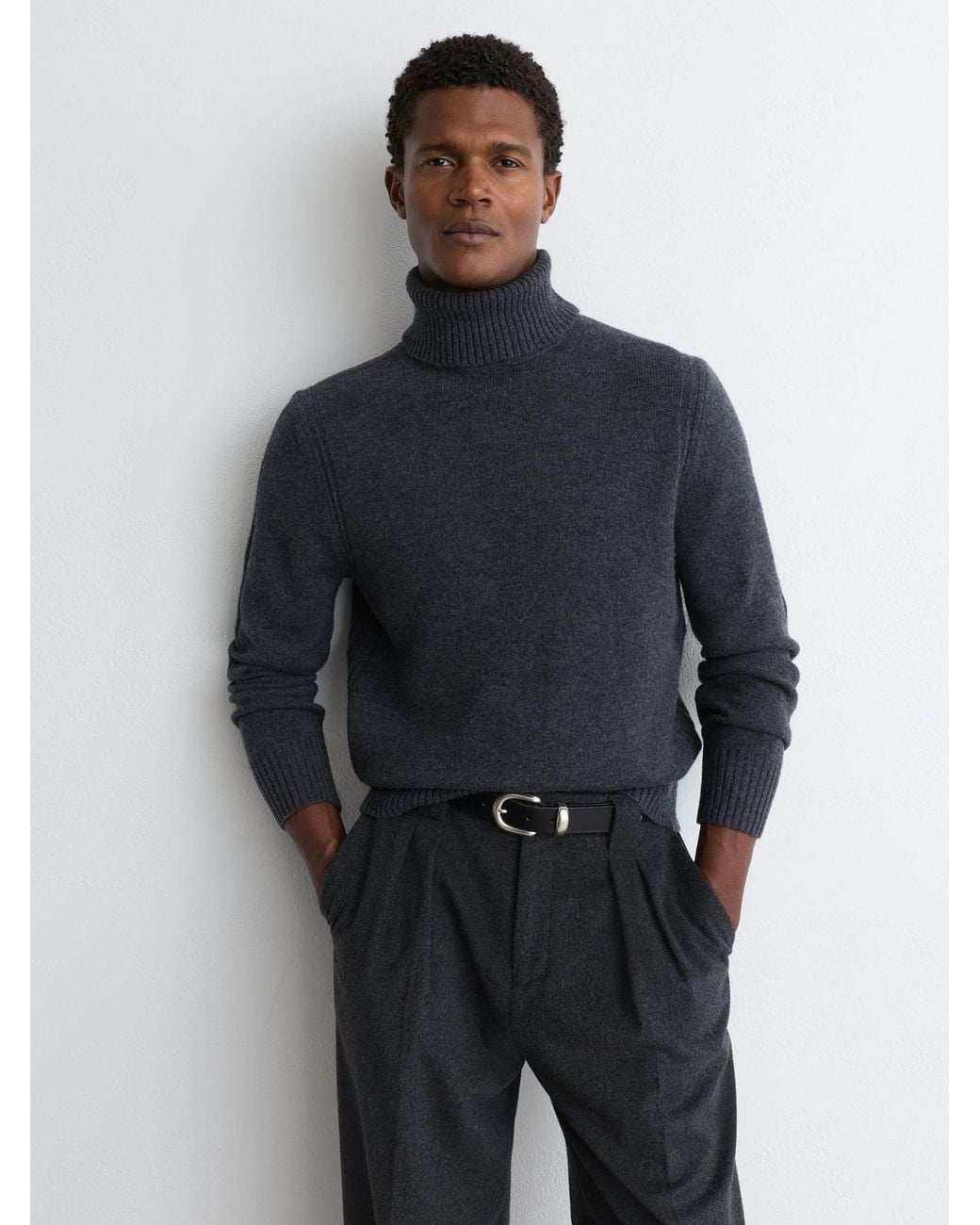 Reiss Blue Osbourne - Charcoal Grey Jumper, M for men