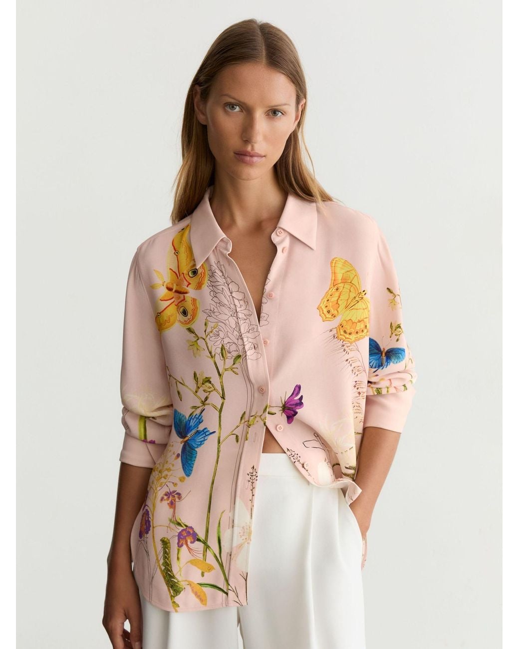 Reiss Multicolor X Nybg Floral Butterfly-Print Shirt