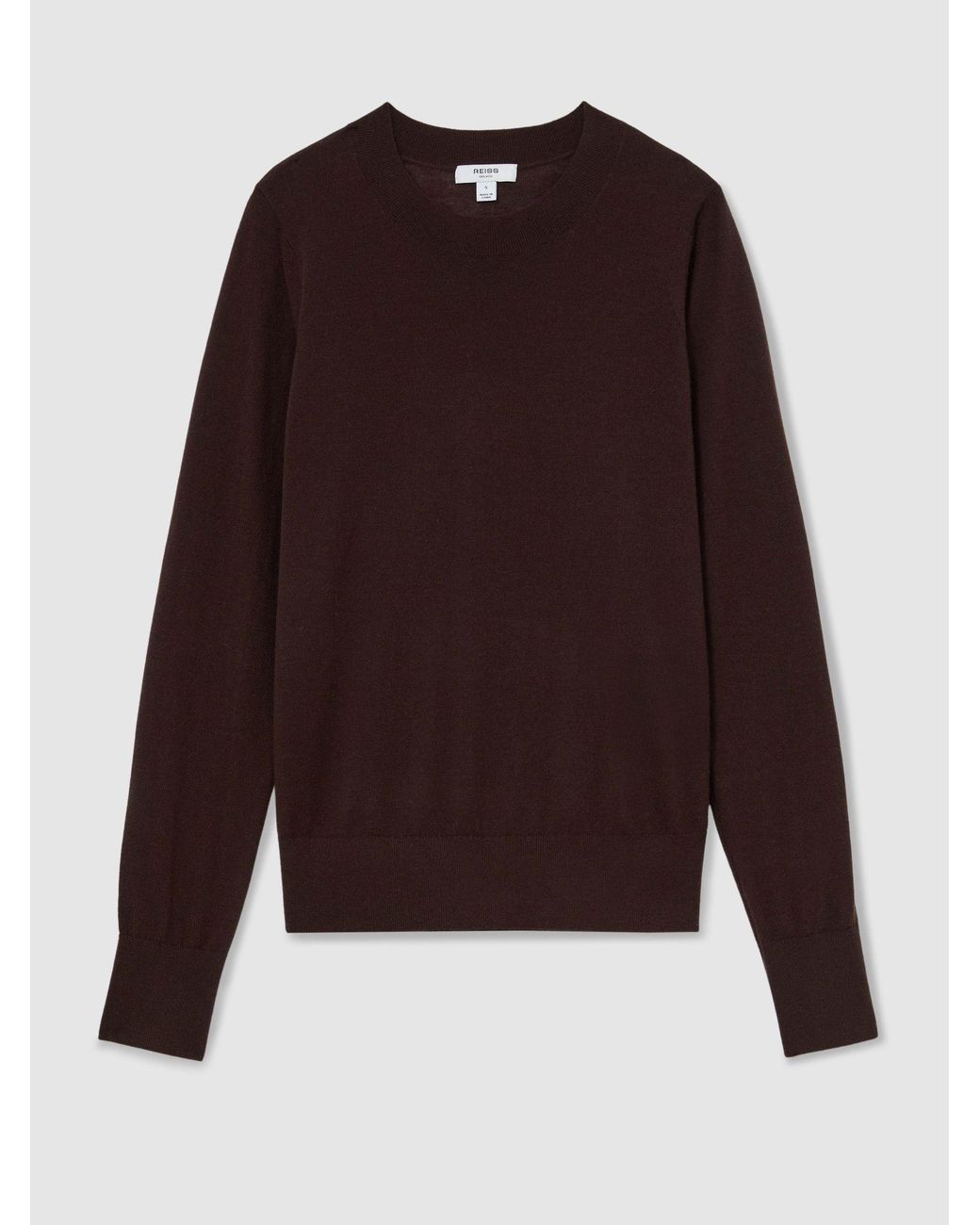 Reiss White Ultra-Soft Merino Wool Crew-Neck Jumper