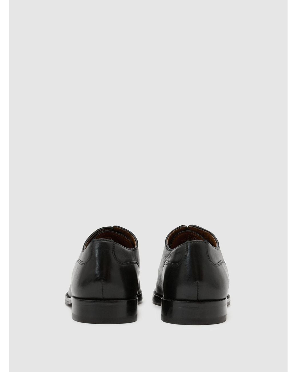 Reiss Blue Leather Split-Toe Derby Shoes for men