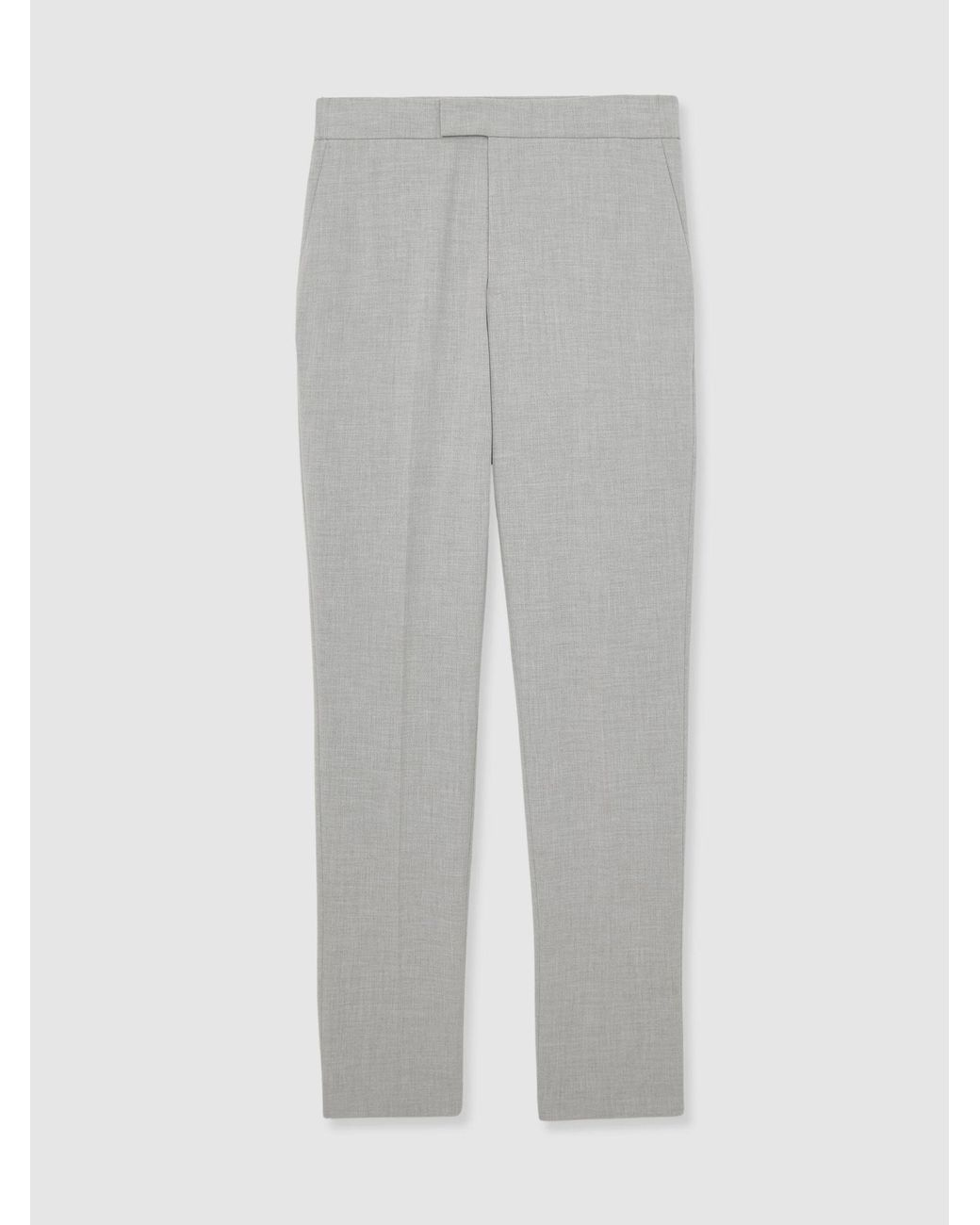 Reiss Natural Found - Grey Slim Fit Drawcord Trousers, 34w X 33l (uk 34 L) for men