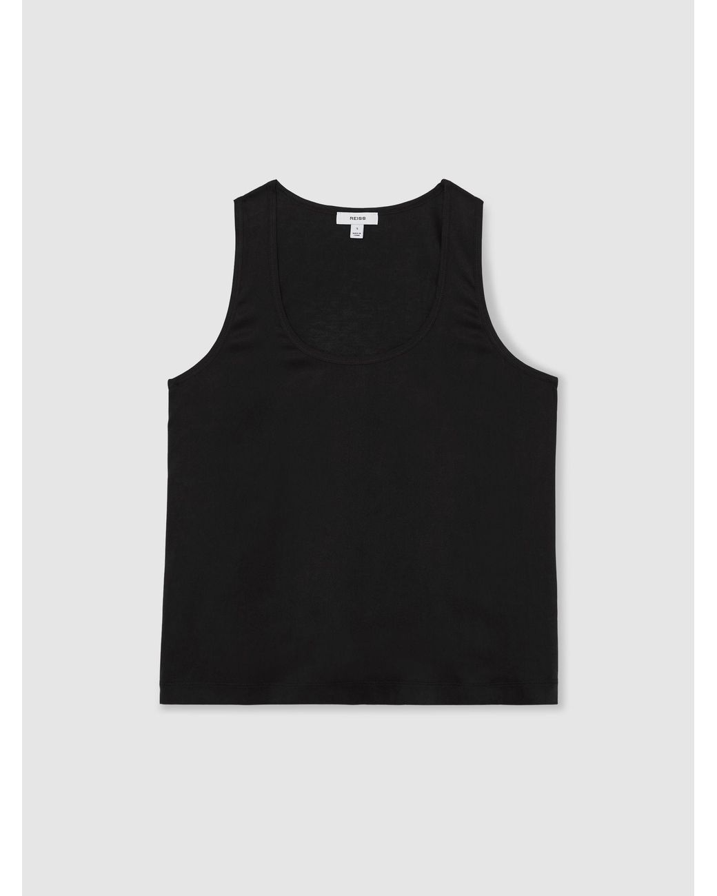 Reiss Ruby - Black Silk-front Cami Top, S (us 4-6)