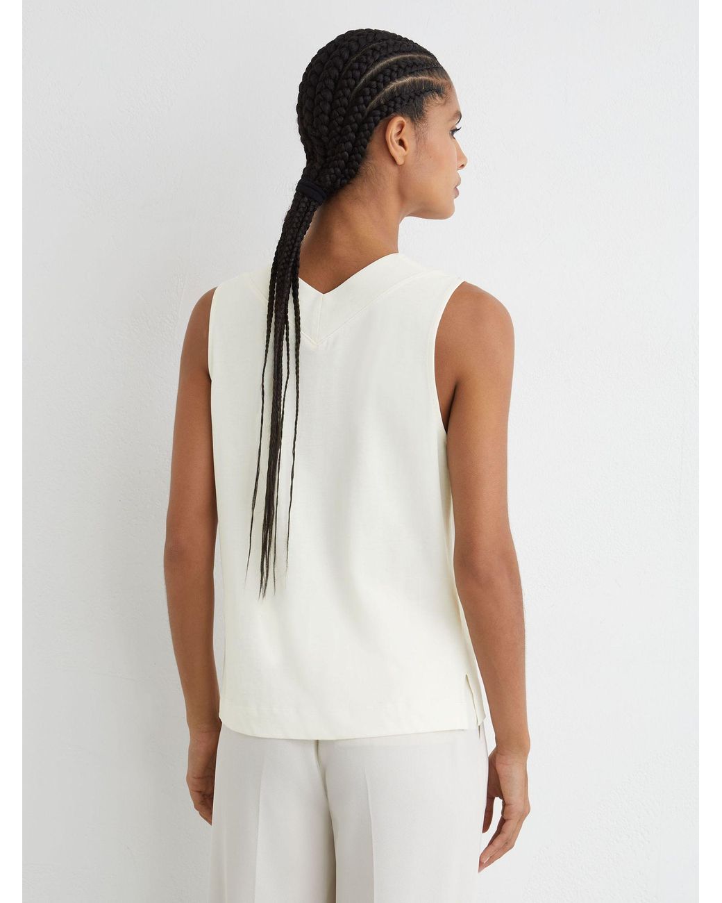 Reiss Natural V-Neck Shell Top
