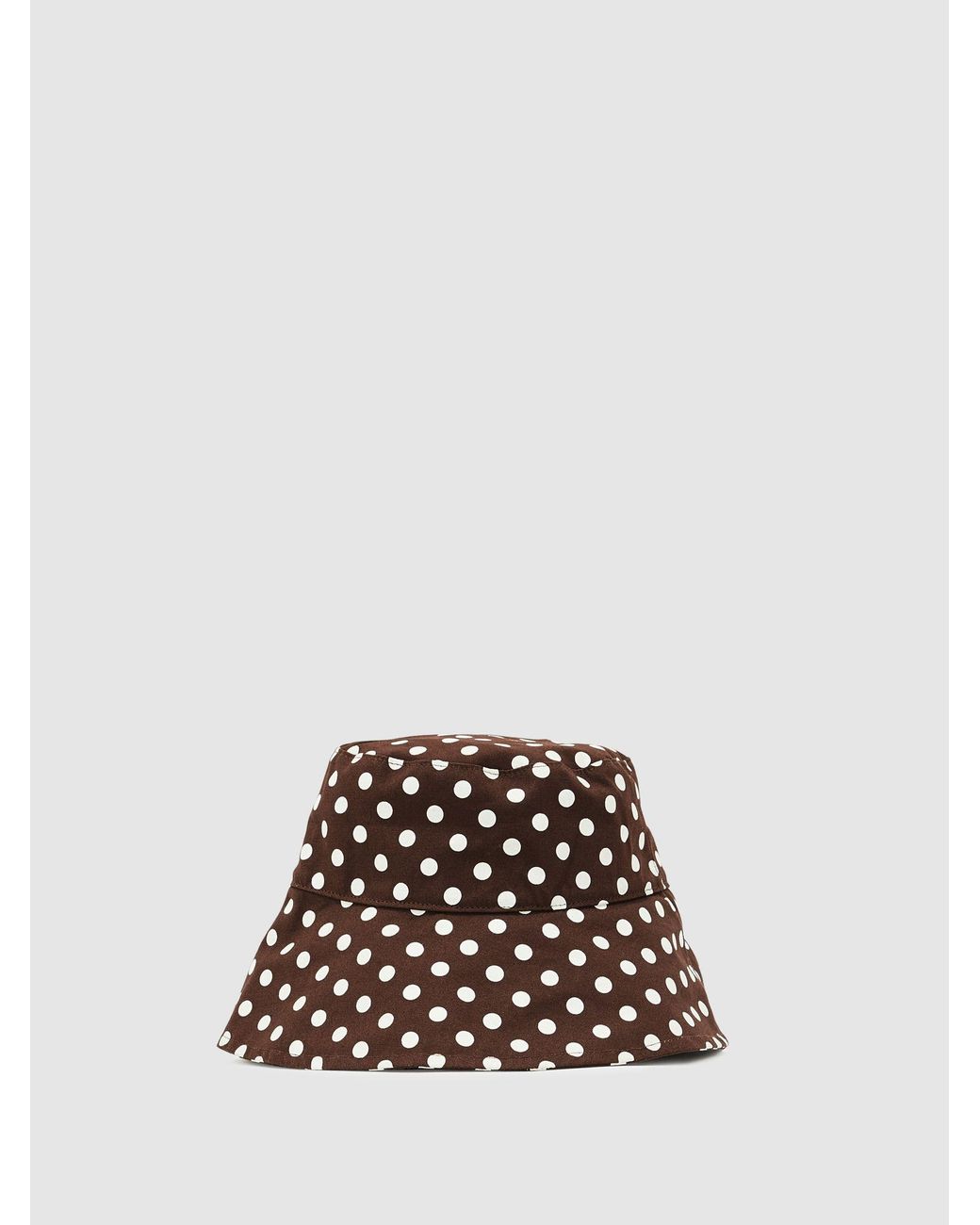 Reiss White Cotton Polka-Dot Bucket Hat, S & M