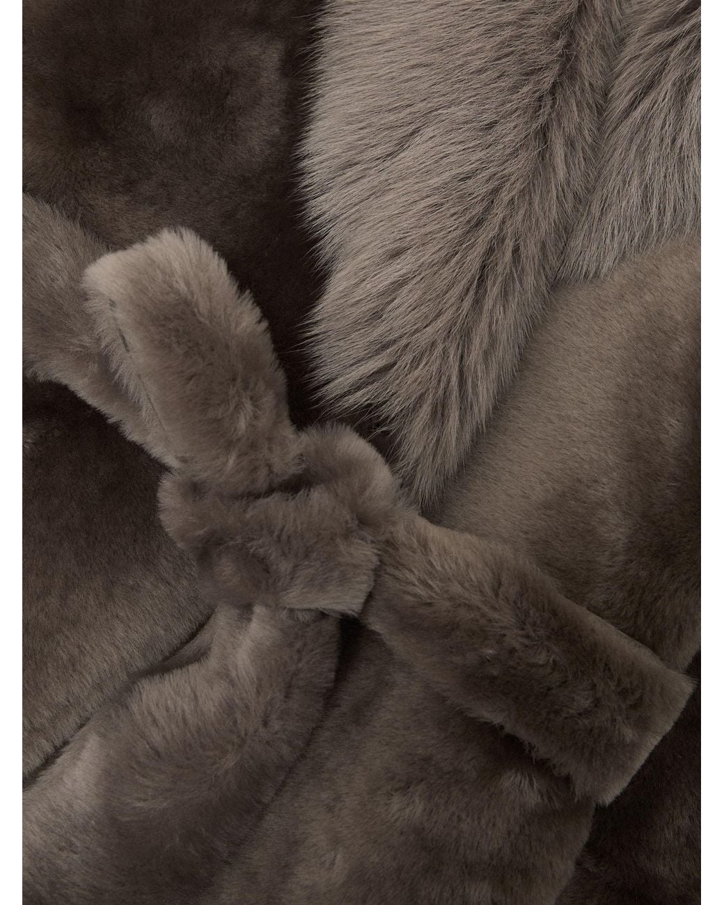 Reiss Multicolor Petite Toscana-Collar Shearling Long Coat