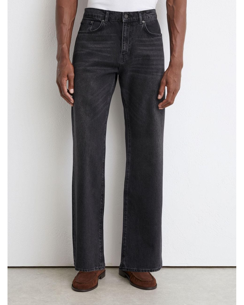 Reiss White Styles - Dark Grey Relaxed Flared-leg Jeans, 32 for men