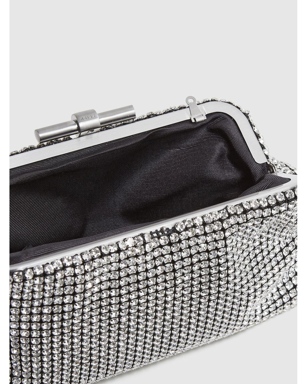 Reiss Gray Adaline Clutch Bag