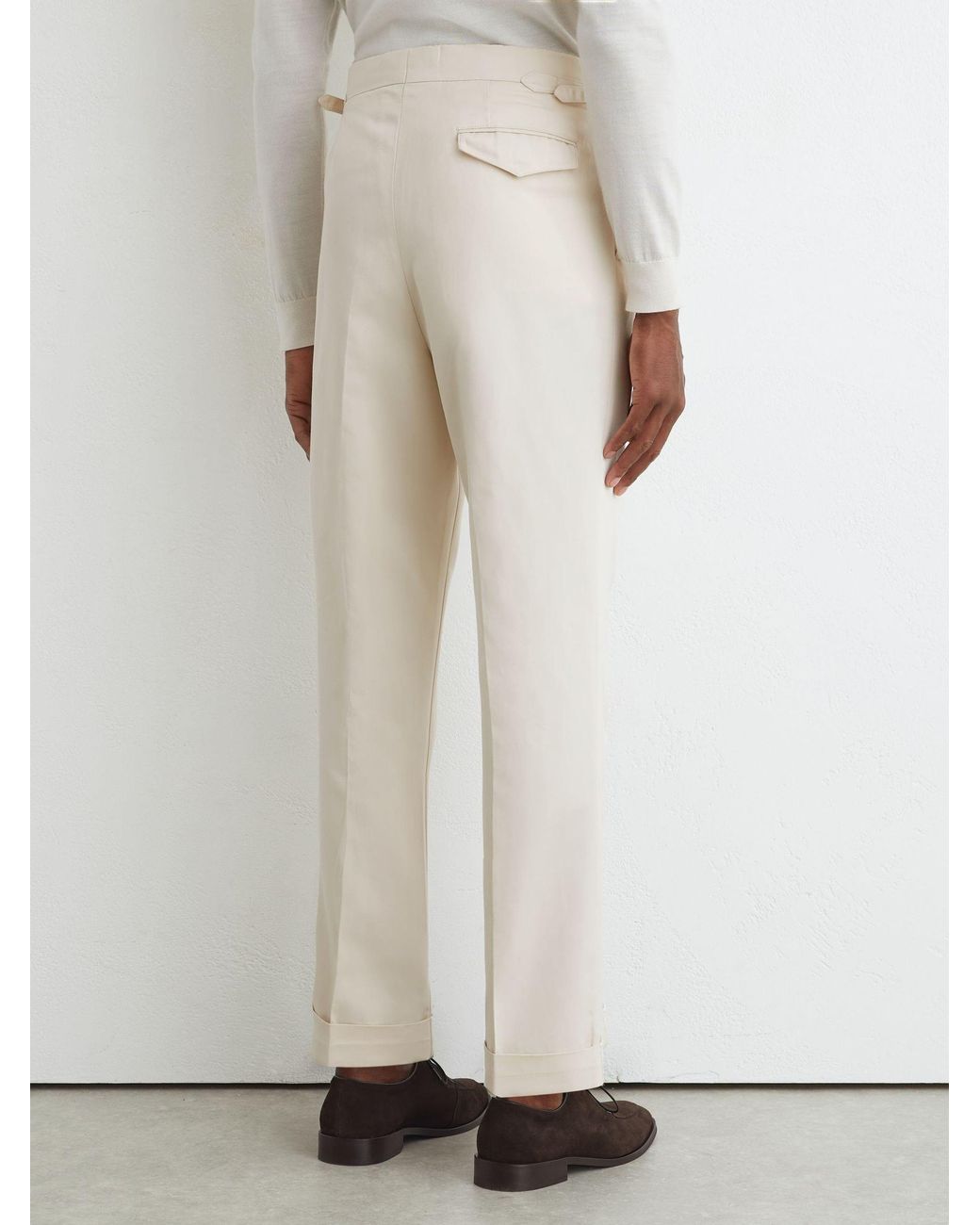 ATELIER White Cotton-blend Trousers for men