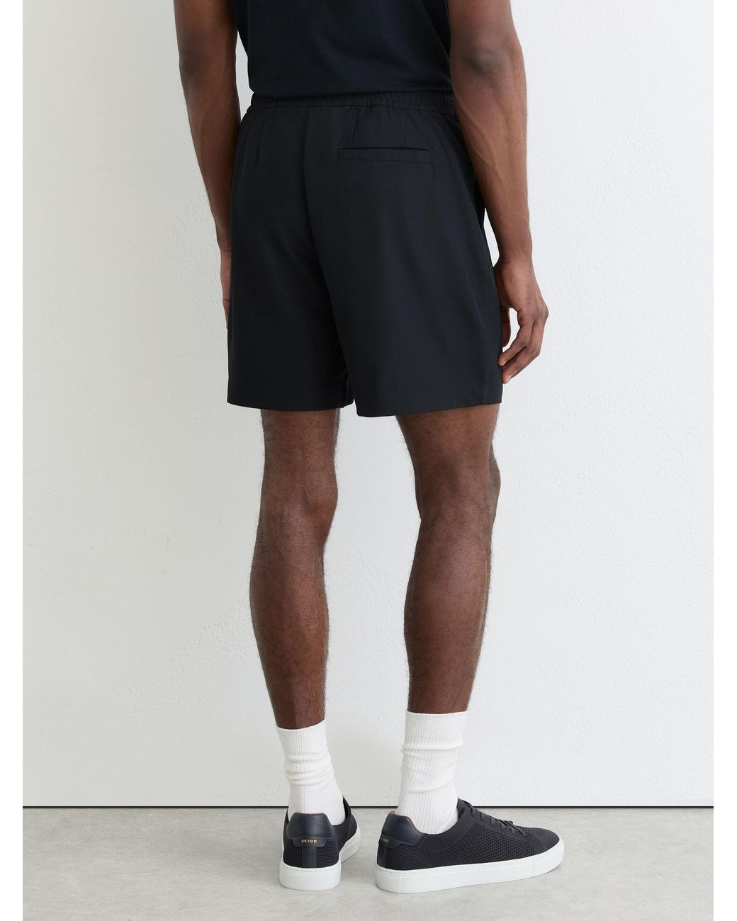 Reiss Blue Textured Drawstring Shorts for men