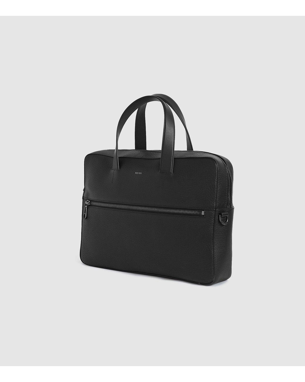 Reiss Isaac Leather Laptop Carrier in Black for Men Lyst