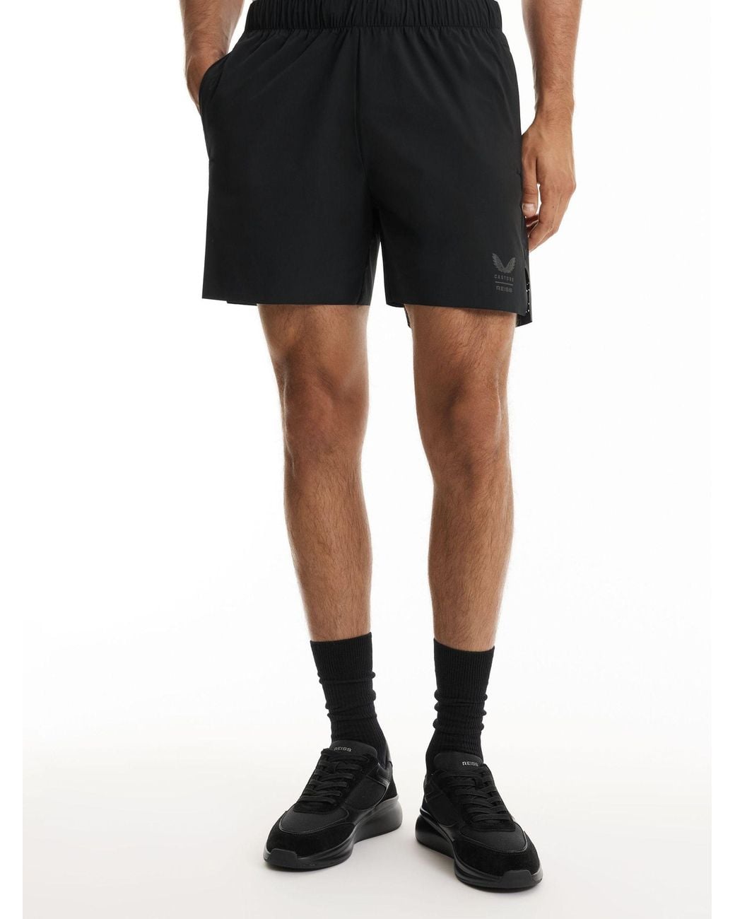 Reiss Black 5 Split Short for men
