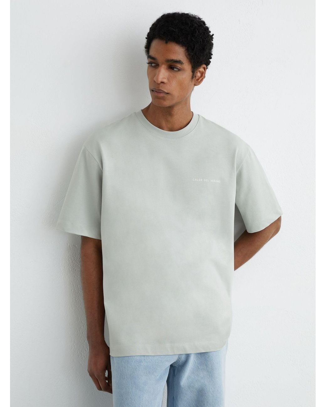 Reiss White Casa - Sage Cotton Logo Short-sleeve Relaxed T-shirt, Xxl for men