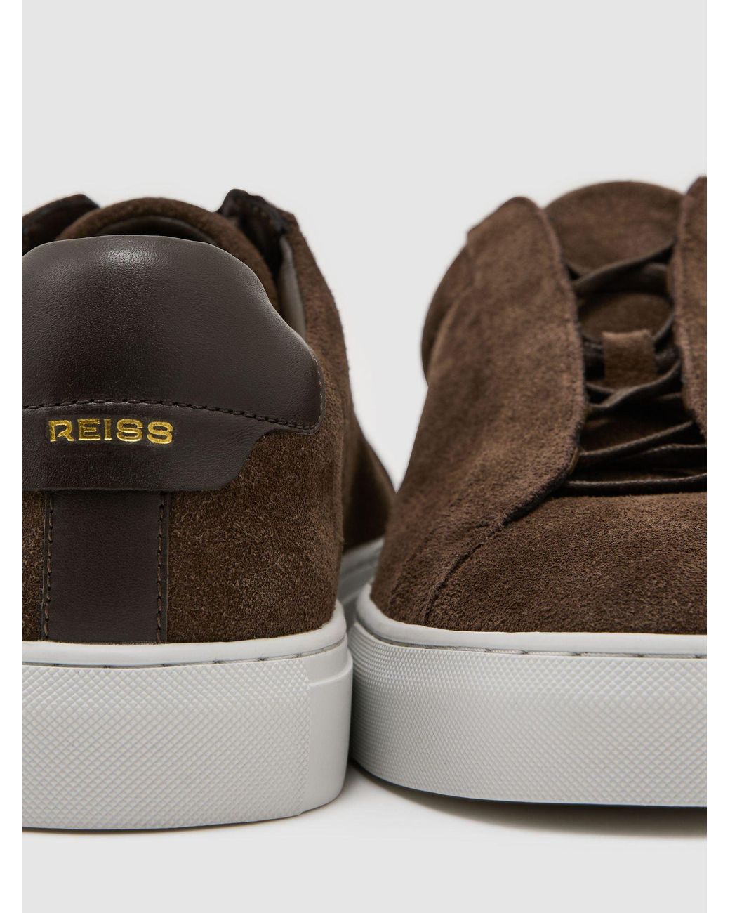 Reiss Natural Jenson Lace-Up Trainers for men