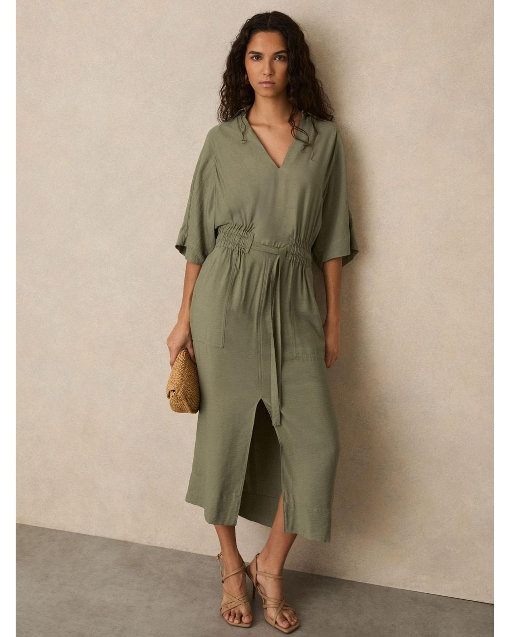 reiss olive green dress Green Dresses