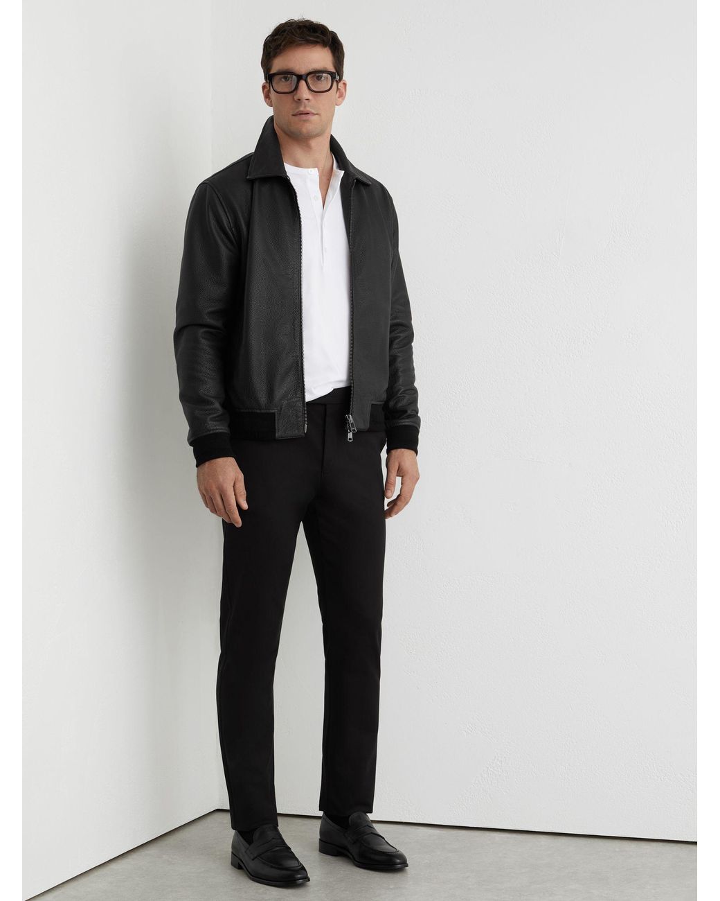 Reiss Black Eastbury Reg - Regular Fit Chinos for men