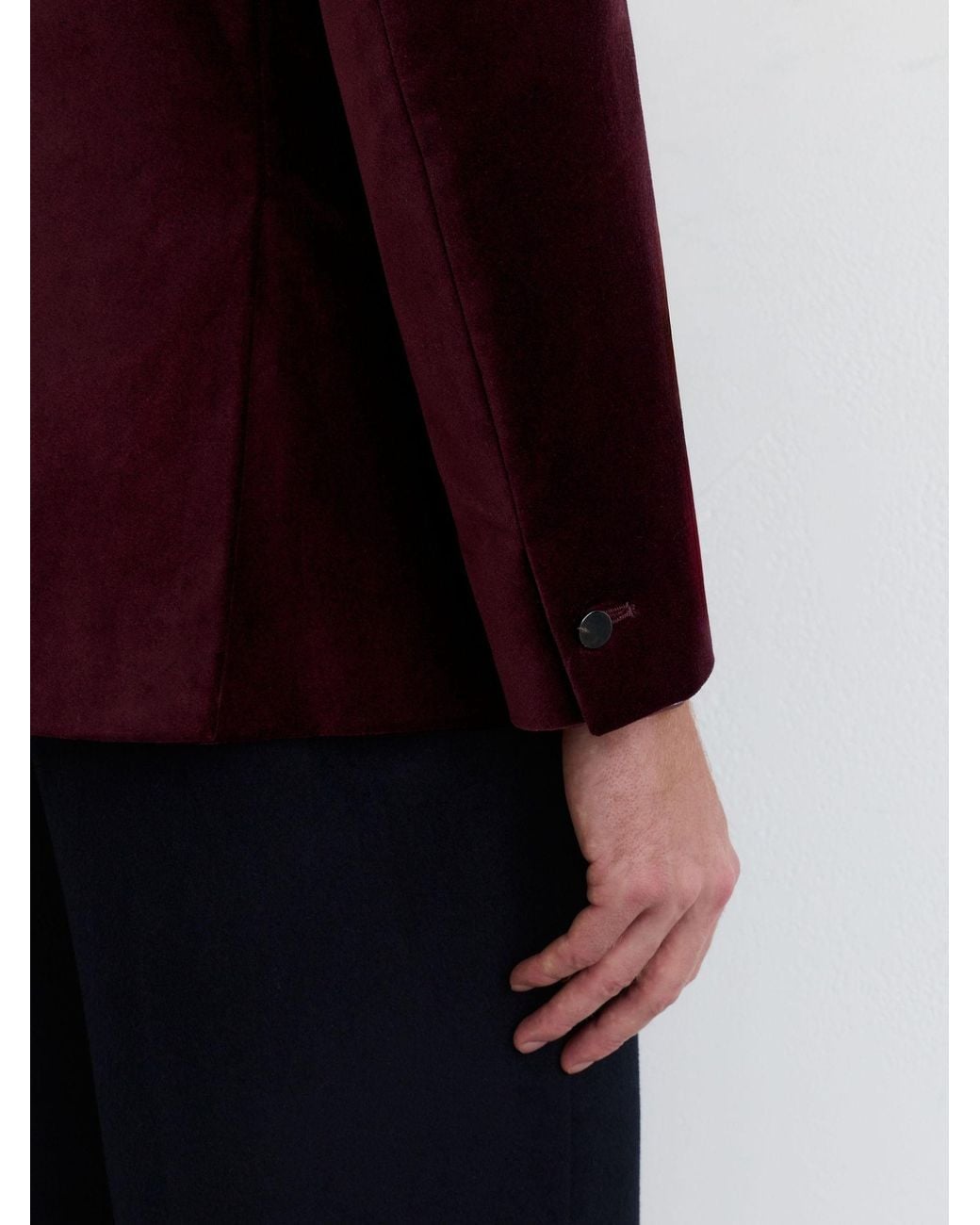 Reiss Tailored Fit Velvet Single-Breasted Blazer for men