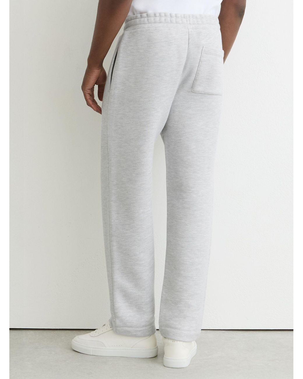 Reiss White Tanner - Grey Melange Cotton-blend Heavyweight Joggers, Xs for men
