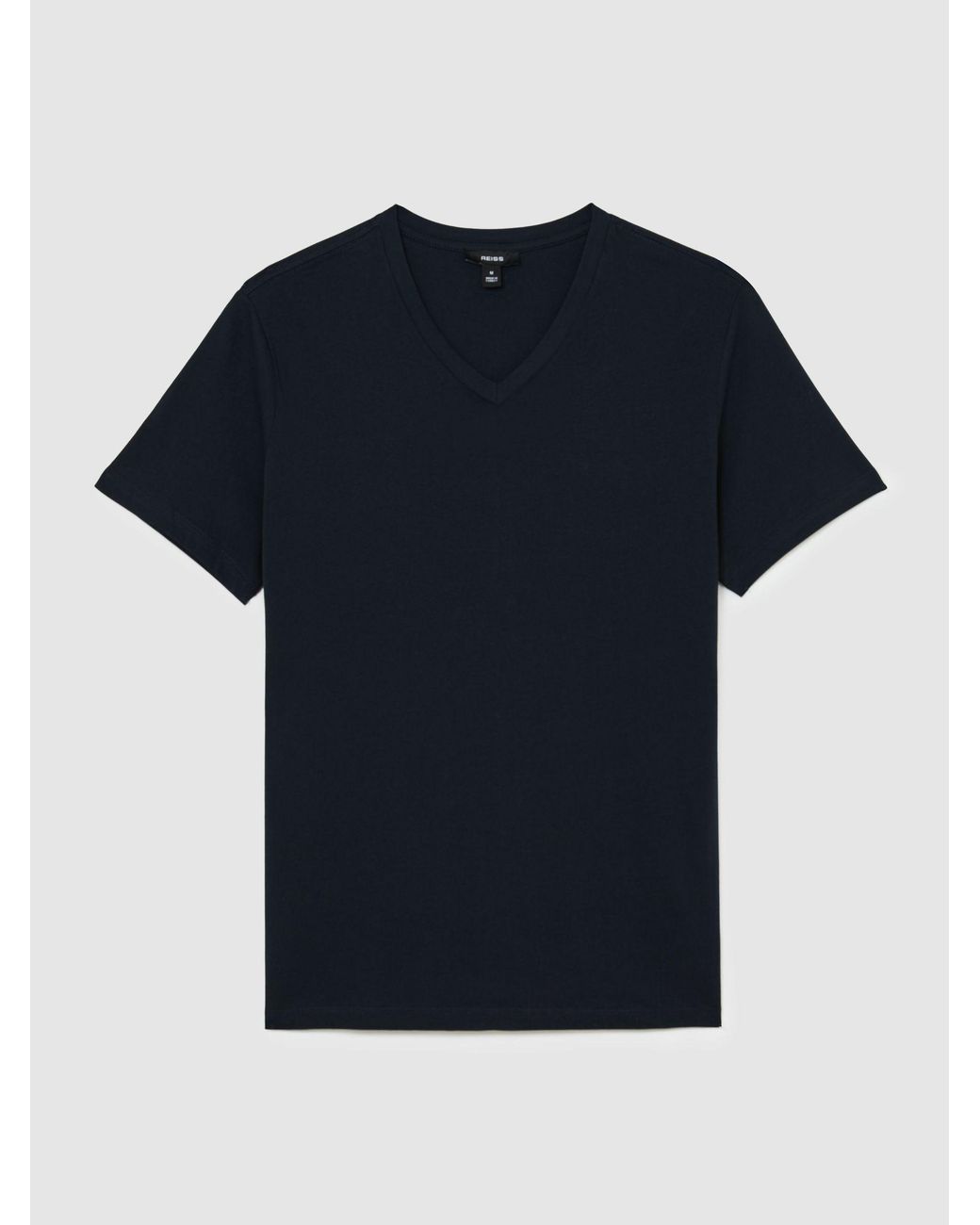 Reiss White Cotton V-Neck Tailored-Fit T-Shirt for men