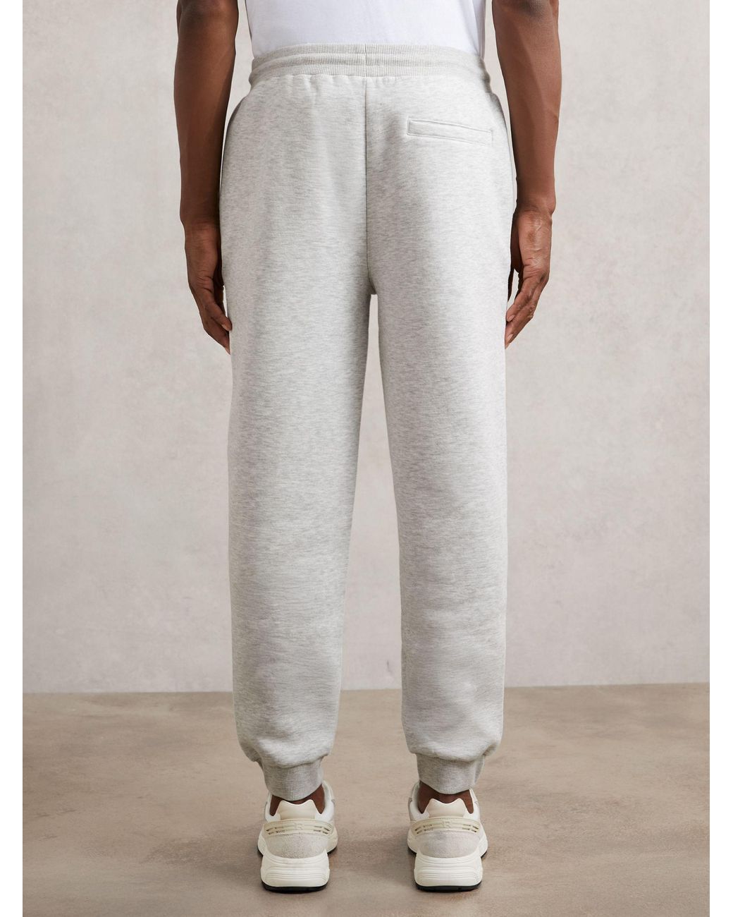 Reiss Natural Cotton-Blend Drawstring Joggers for men